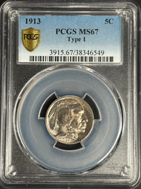 1913 Buffalo Nickel Type 1 PCGS MS67 · NUM-1175