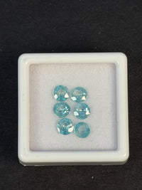 2.16ctw Heated Blue Zircon Lot from Cambodia, 6 stones, Round, VS, 4.2 to 4.5 mm (some small chip) · GEM-7101