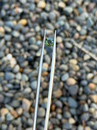 1.24ct Heated Green Sapphire from Thailand, Round, 6 mm · GEM-6373