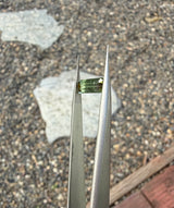 1.67ct green tourmaline gemstone, slight bicolor, from Afghanistan, second view