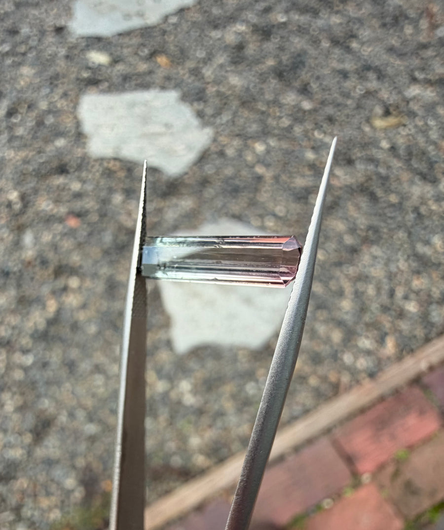 2.60ct bicolor watermelon tourmaline gemstone from Afghanistan, second view