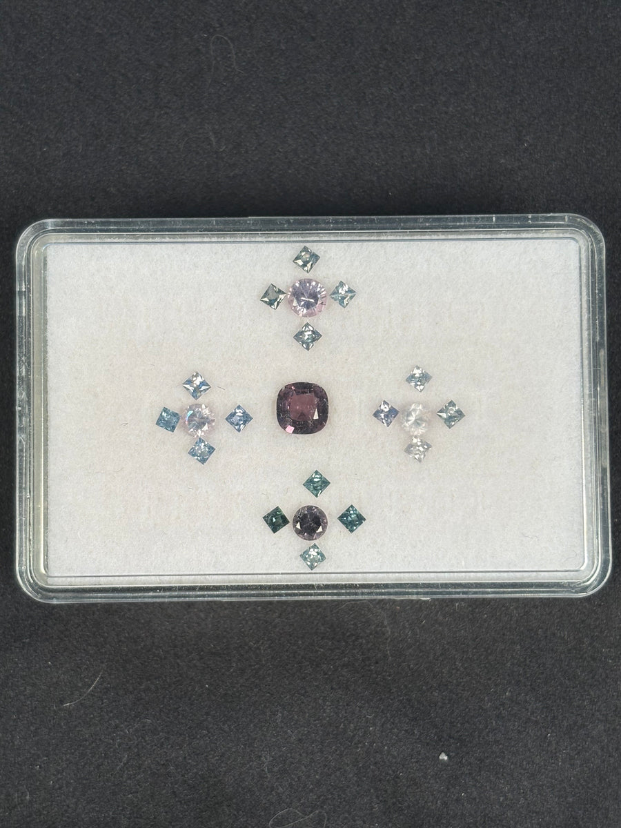 2.16ctw Burma Spinel Lot, 21 stones, 2x2-5.5 x 5.5 mm
