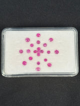 2.06ctw Heated Pink Sapphire Lot from Madagascar, 21 stones, Round, 2 - 3 mm