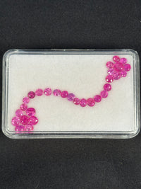 5.3ctw Heated Pink Sapphire Lot from Madagascar, 31 stones, 2.5x2.5 - 4x4 mm · GEM-5552