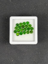 Round 3.5 mm Russian chrome diopside lot, 20 pieces, 3.80ctw — view 2