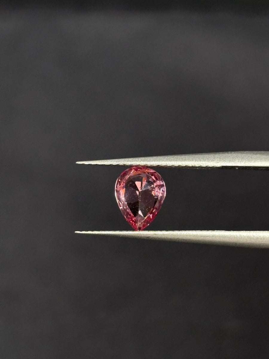 1.22ct Purplish Pink Malaya Garnet from Madagascar, Pear, 7.5x5.8 mm