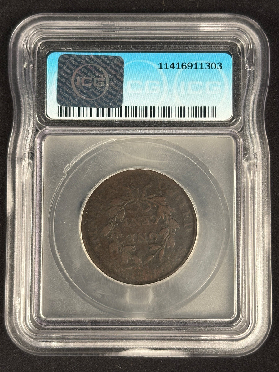 1803 Flowing Hair Cent Details