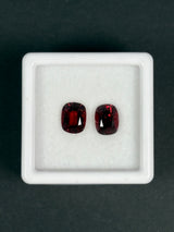 2.2ctw Burma red spinel pair, cushion cut, VS