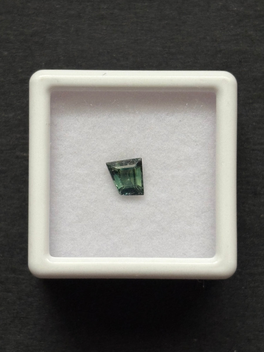 0.58ct Heated Blue Green Sapphire Fancy Cut, 6.9 x 4.9 x 2.5mm · GEM-6041