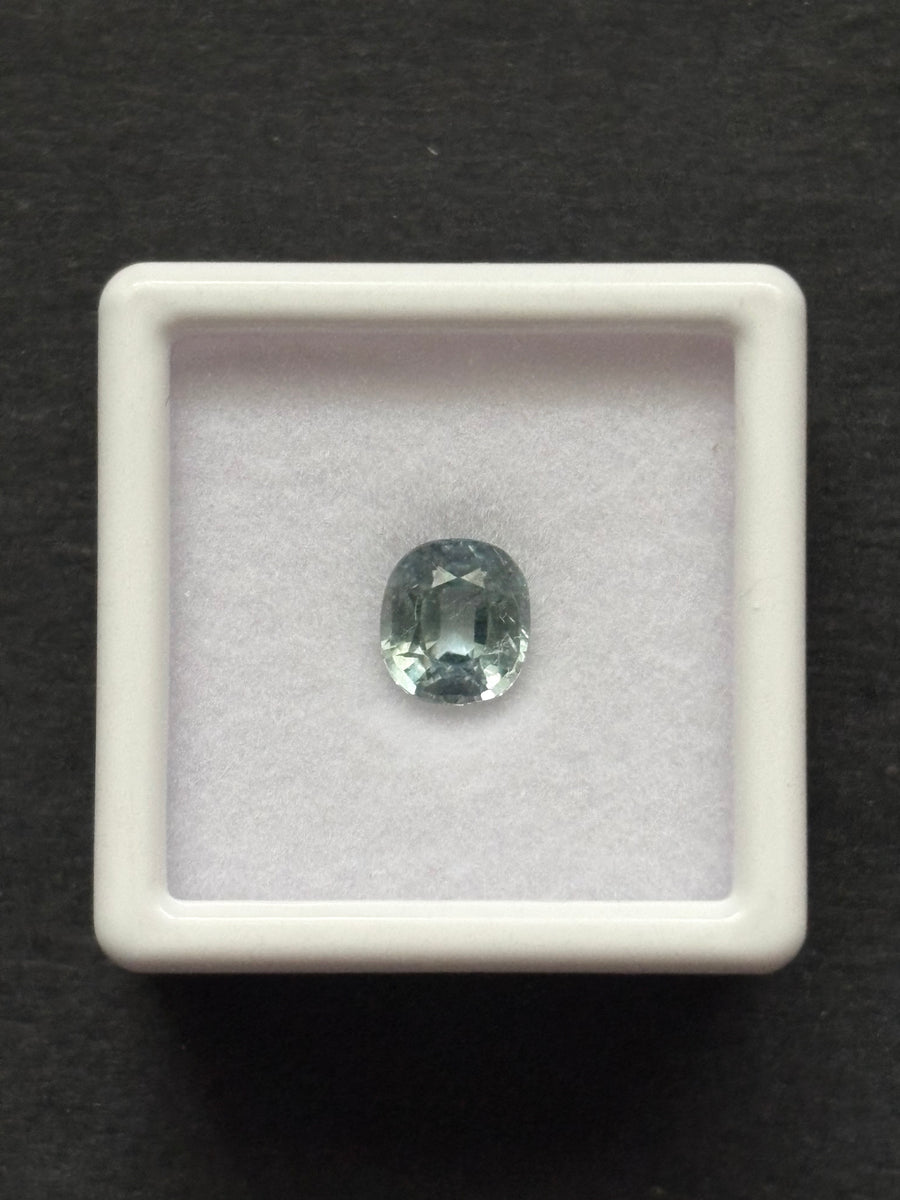 1.64ct unheated blue sapphire from Tanzania, cushion cut