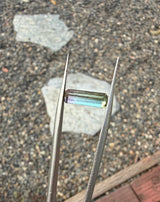 1.67ct green tourmaline gemstone, slight bicolor, from Afghanistan, third view