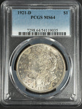 1921-D Morgan Dollar PCGS MS64 · NUM-1185