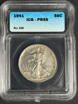 1941 Walking Liberty Half Dollar PR-55 · NUM-1184