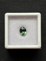 1.39ct heated blue green sapphire from Australia, oval cut
