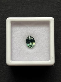 1.39ct Heated Blue Green Sapphire Oval from Australia, 7.1 x 5.3 x 4mm · GEM-6039