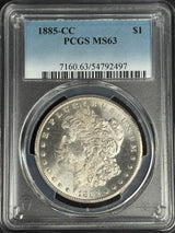 1885-CC Morgan dollar, PCGS MS-63