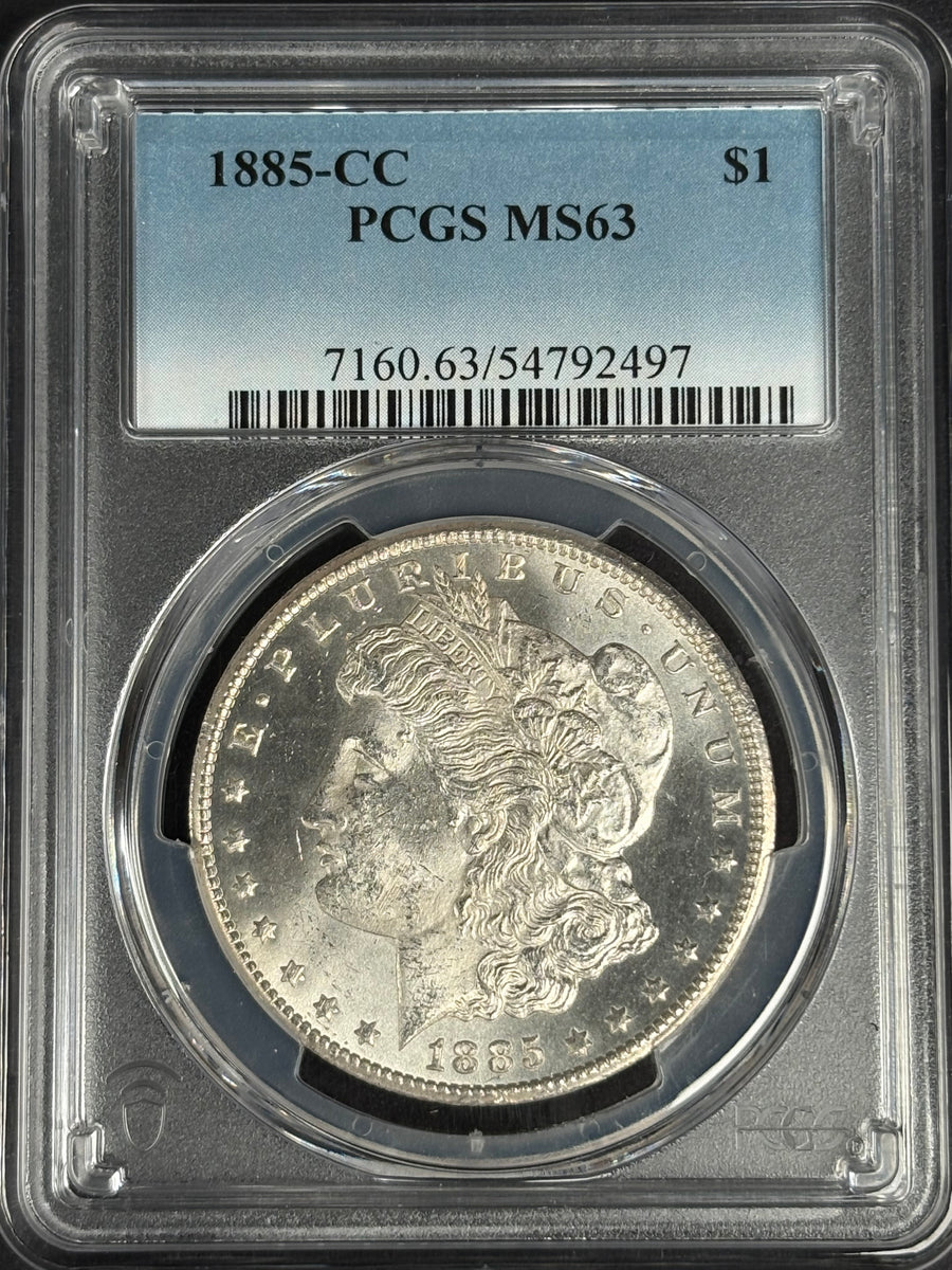 1885-CC Morgan dollar, PCGS MS-63
