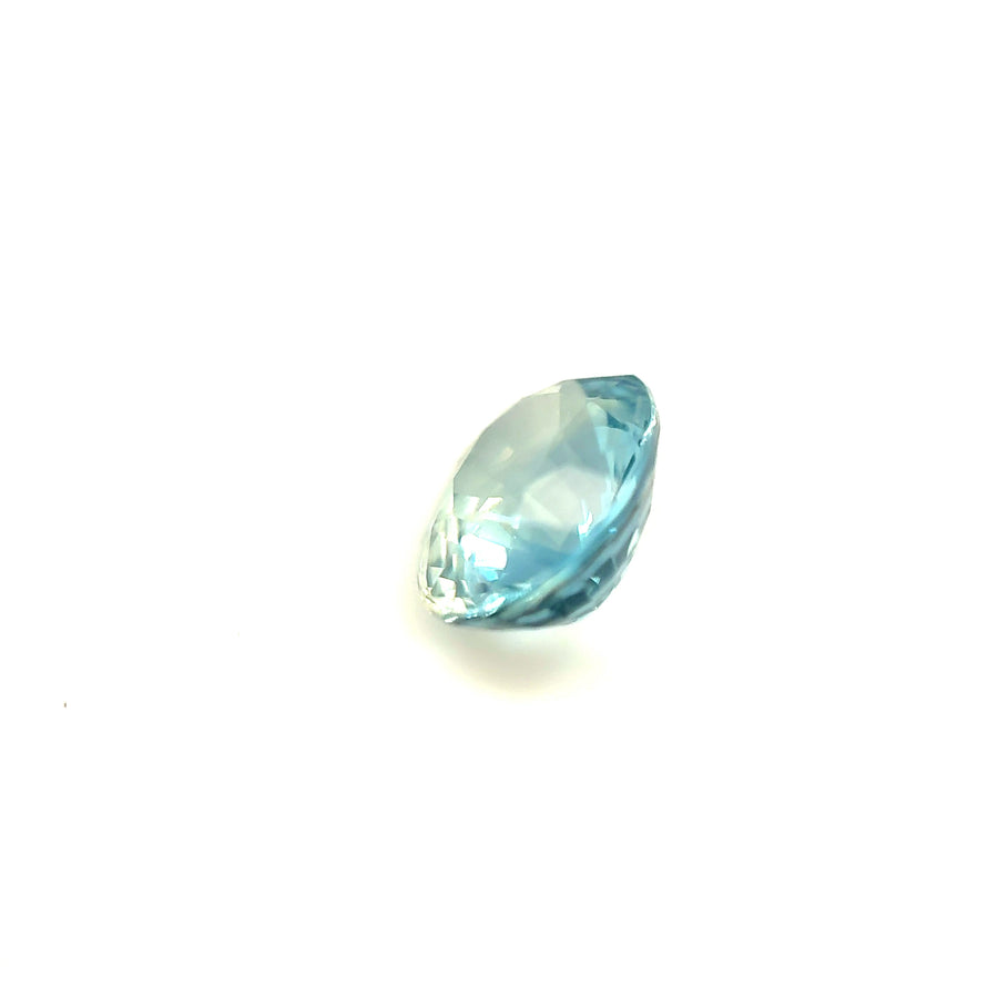 2.02ct heated greenish blue Ceylon sapphire, oval cut, VVS — view 2