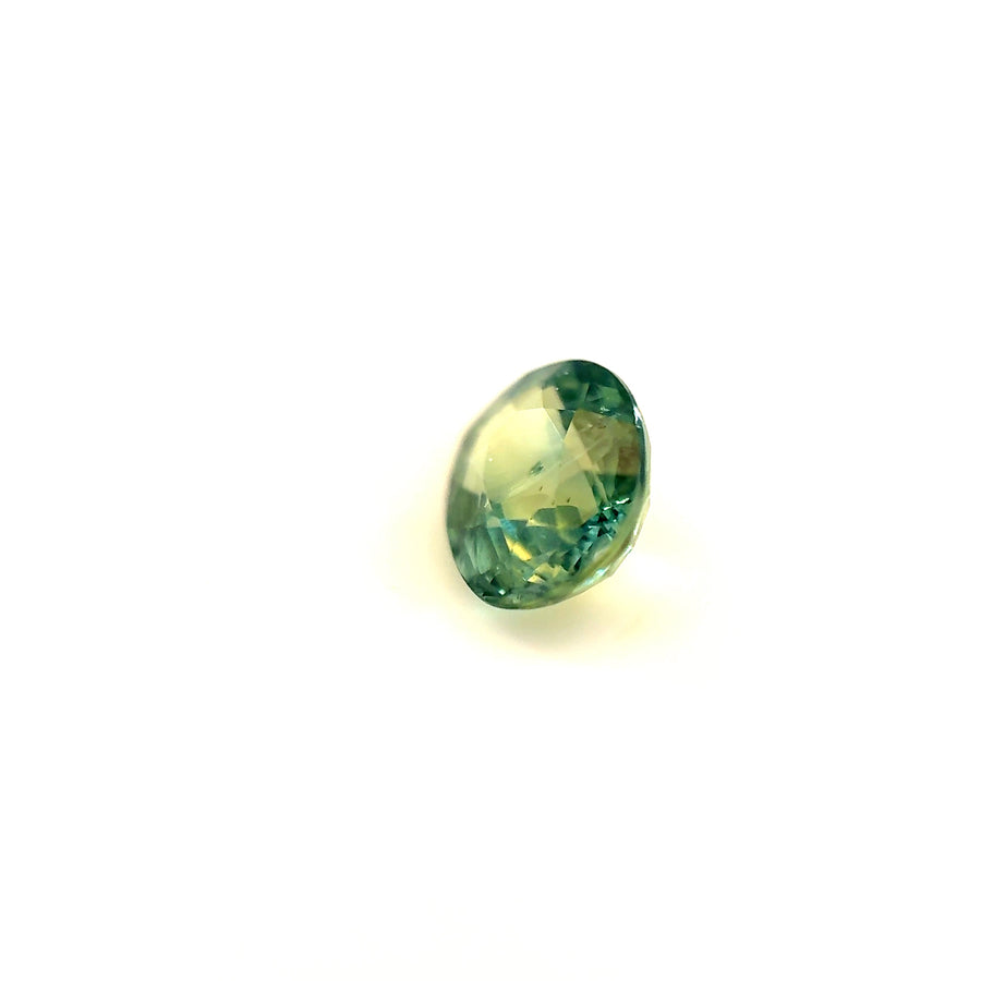 1.22ct unheated green Nigeria sapphire, oval cut — view 2