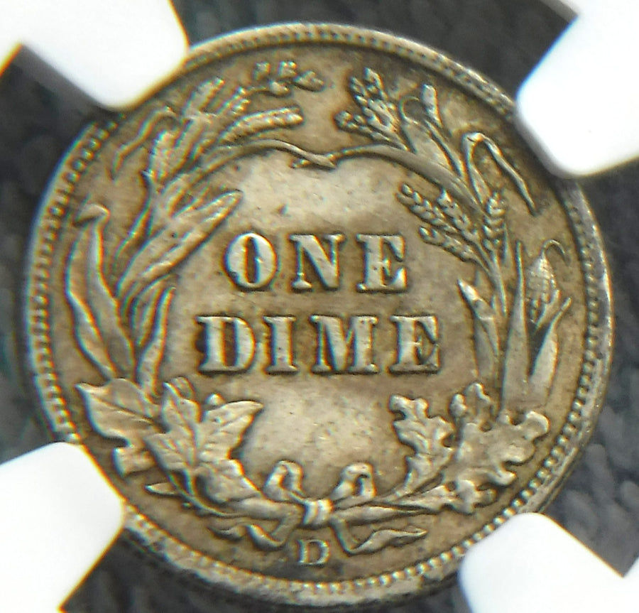 1914-D Barber Liberty Silver Dime NGC AU53 · NUM-1194