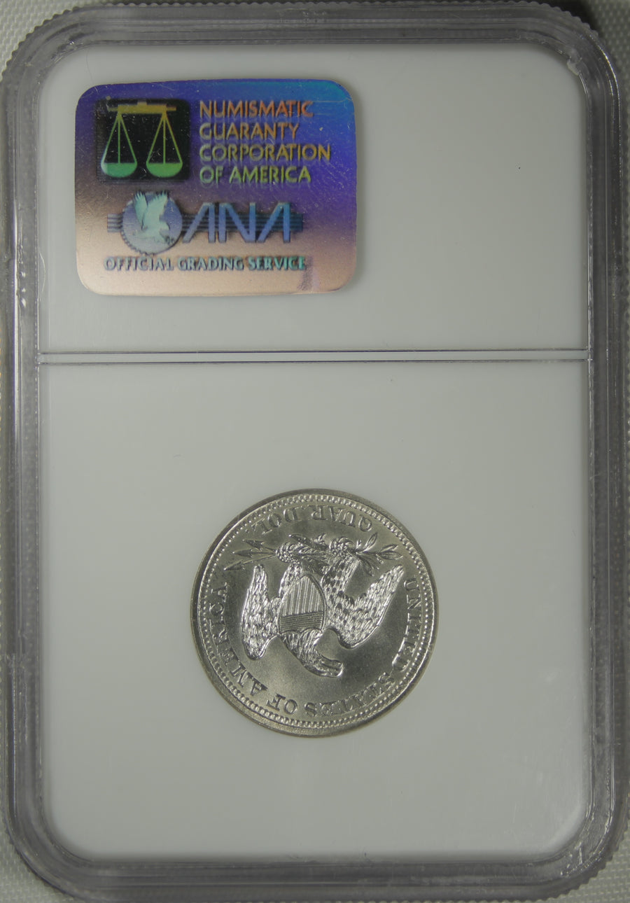 1856 25C Seated Liberty Quarter Silver Ashland City NGC MS65