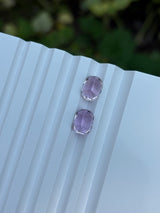 11.11ct Pink Kunzite Cushion Pair, VVS from Afghanistan
