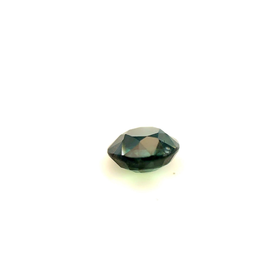 1.22ct heated teal sapphire, round cut — view 3