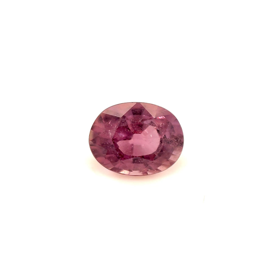 1.70ct heated purple sapphire, oval cut, AIG certified
