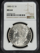 1885-CC Morgan Silver Dollar NGC MS64
