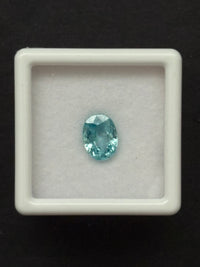 2.13ct Heated Blue Zircon from Cambodia, Oval, 8x6 mm, VVS · GEM-8331