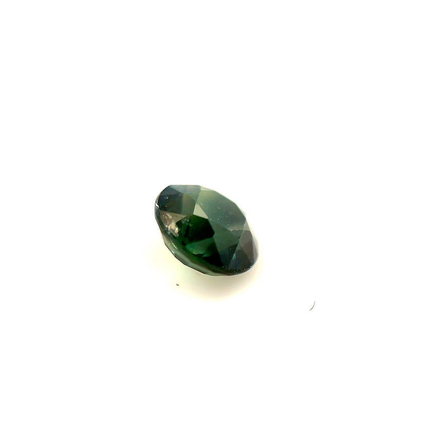 1.22ct heated teal sapphire, round cut — view 4
