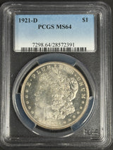 1921-D Morgan Dollar PCGS MS64 · NUM-1181