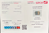 1.40ct Bicolor No Heat Sapphire, Emerald Cut, GFCO Certified · GEM-5728
