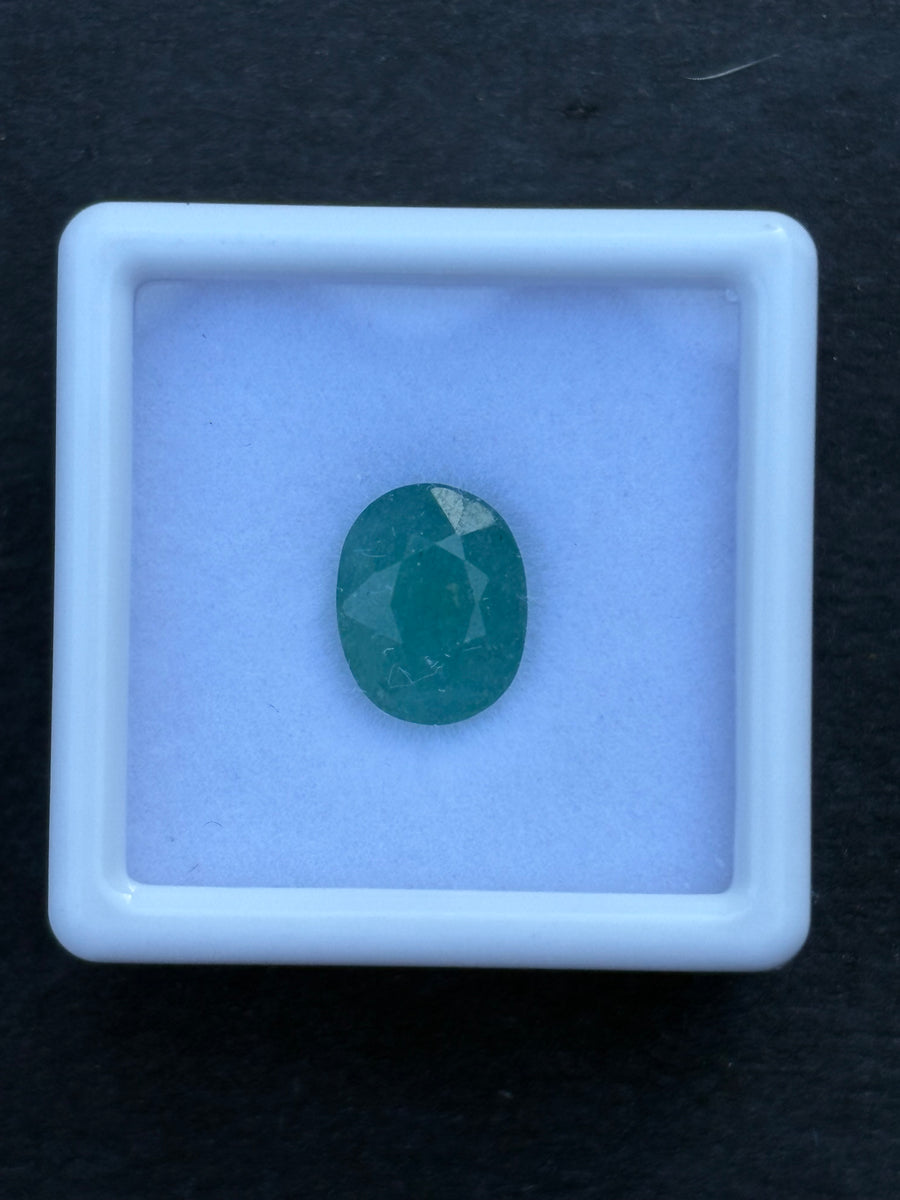 2.17ct 9x7mm Oval Bluish Green Grandidierite - World's Rarest Gem