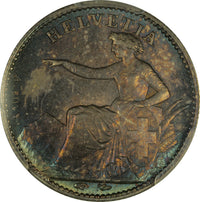 1850 Switzerland 1/2 Frank Seated Helvectia PCGS MS66 · NUM-0006