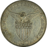 1903 Philippine Issues Philippines under US Sovereignty-Silver Coinage-One Peso XF