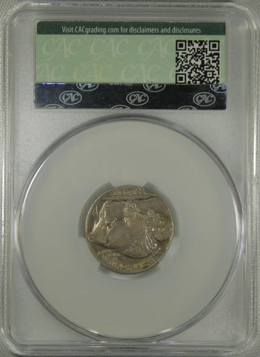 1913 Nickel Five Cent Pieces-Indian Head or Buffalo CACG AU 58 Type 2