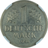 1954 Germany Federal Republic Copper-Nickel Mark NGC MS-63