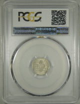 1851 Silver Three Cent Pieces Trimes PCGS MS-62 Planchet Lamination Obverse Error