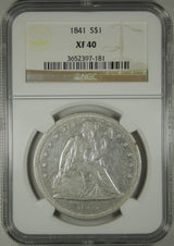 1841 Liberty Seated Dollars NGC XF-40