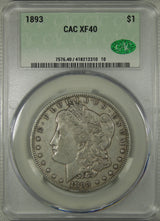 1893 Morgan Silver Dollar CACG XF 40