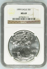 1999 Silver Eagles NGC MS-69