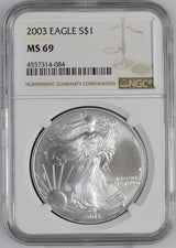 2003 Silver Eagles NGC MS-69