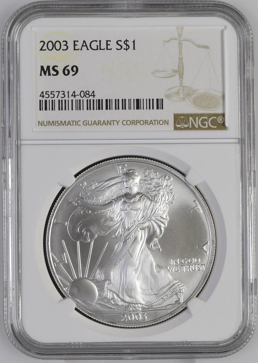 2003 Silver Eagles NGC MS-69