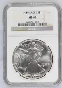1989 Silver Eagles NGC MS-69
