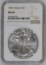 1997 Silver Eagles NGC MS-69