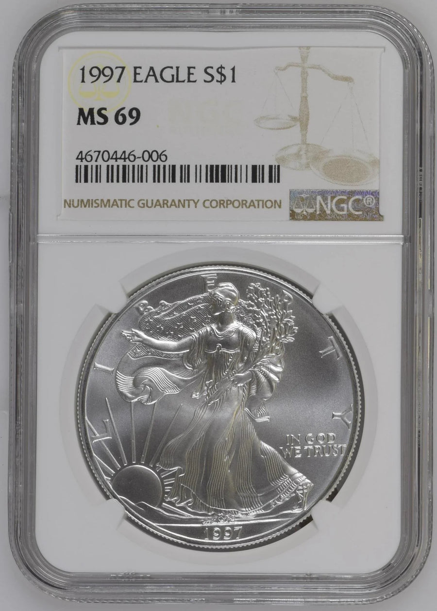 1997 Silver Eagles NGC MS-69