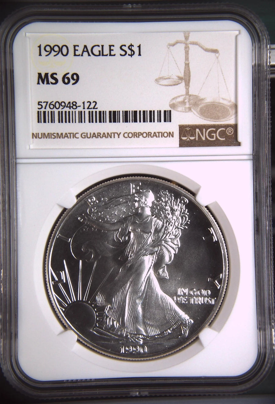 1990 Silver Eagles NGC MS-69