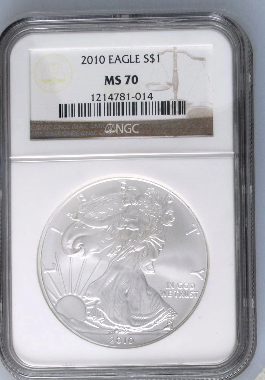 2010 Silver Eagles NGC MS-70