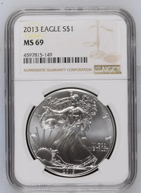 2013 Silver Eagles NGC MS-69